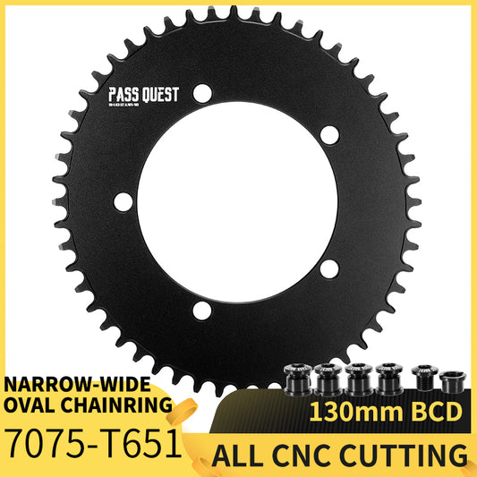 130 BCD (5-bolt AERO) Oval Narrow Wide Chainring