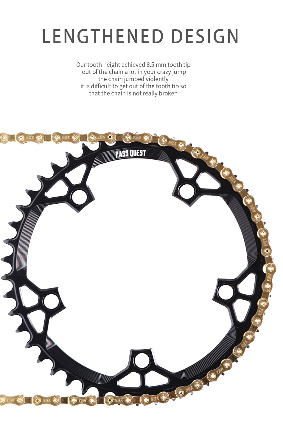 130 BCD (5-bolt) Round Narrow Wide Chainring