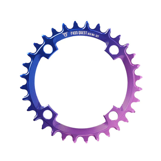 104BCD Round Fade Color Mountain Bike Road Bike Narrow Wide Chainring