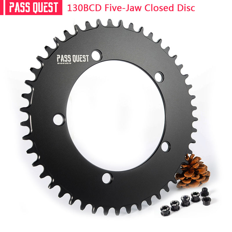 130 BCD (5-bolt AERO) Round Narrow Wide Chainring