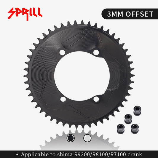 PASS QUEST SPRILL R9200 R8100 R7100 3mm offset (4-bolt AERO) Round Narrow Wide Chainring