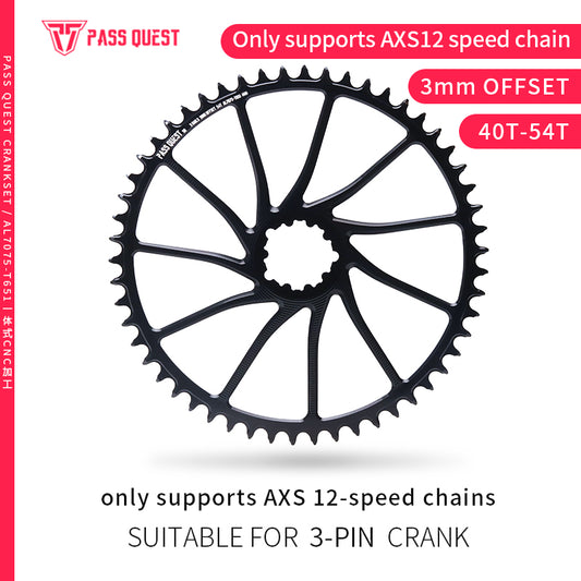 SRAM GXP/DUB ( 3mm offset)AXS GRAVEL/ROAD Narrow Wide Chainring 40-54T