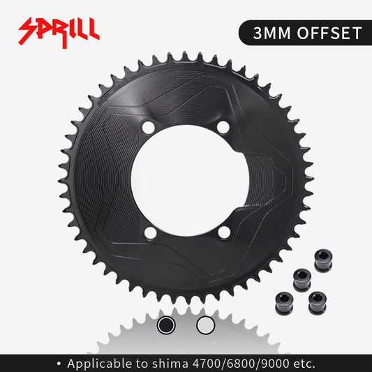 PASS QUEST SPRILL X110BCD 3mm offset (4-bolt AERO) Round Narrow Wide Chainring