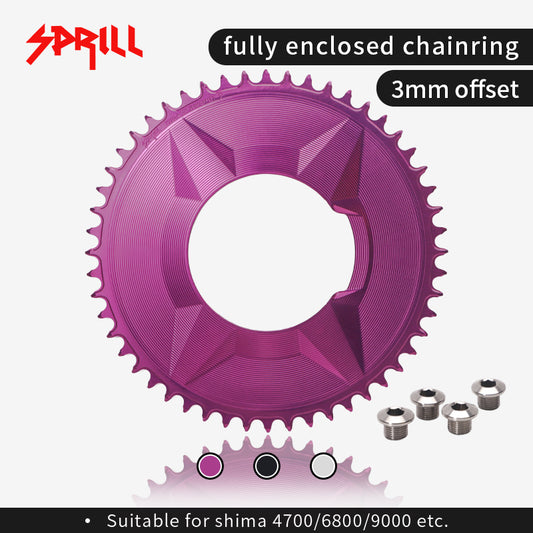 PASS QUEST SPRILL X110BCD-3S 3mm offset (4-bolt AERO) Round Narrow Wide Chainring