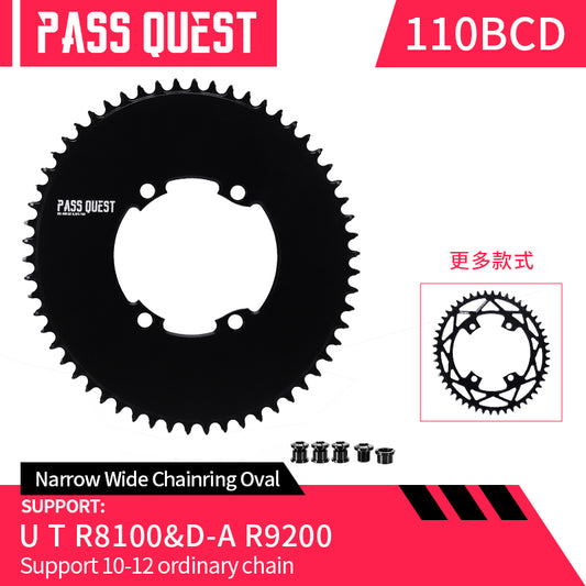 110BCD R92-8100 (4-bolt AERO) Oval Narrow Wide Chainring