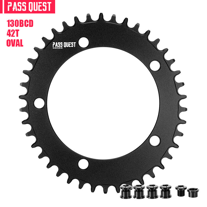 130 BCD (5-bolt AERO) Oval Narrow Wide Chainring