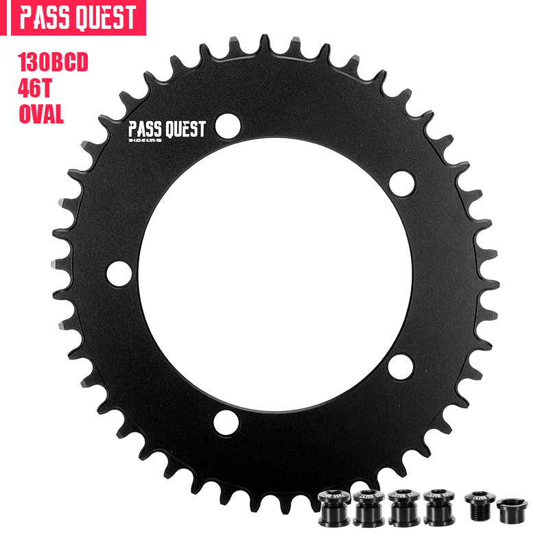 130 BCD (5-bolt AERO) Oval Narrow Wide Chainring