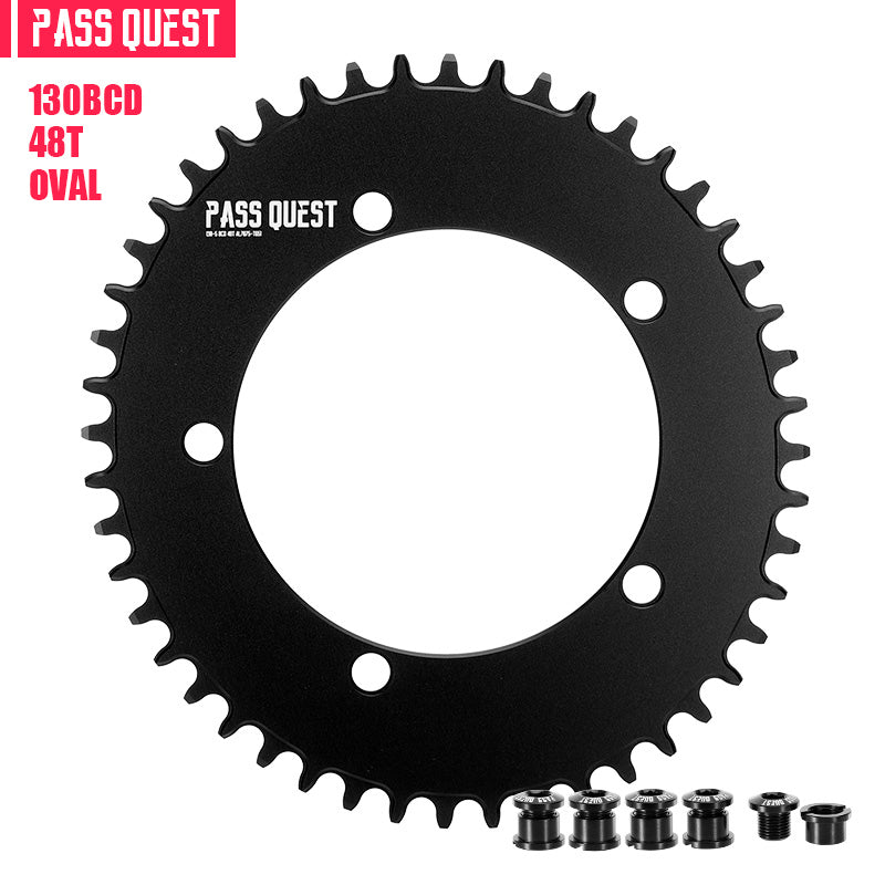 130 BCD (5-bolt AERO) Oval Narrow Wide Chainring