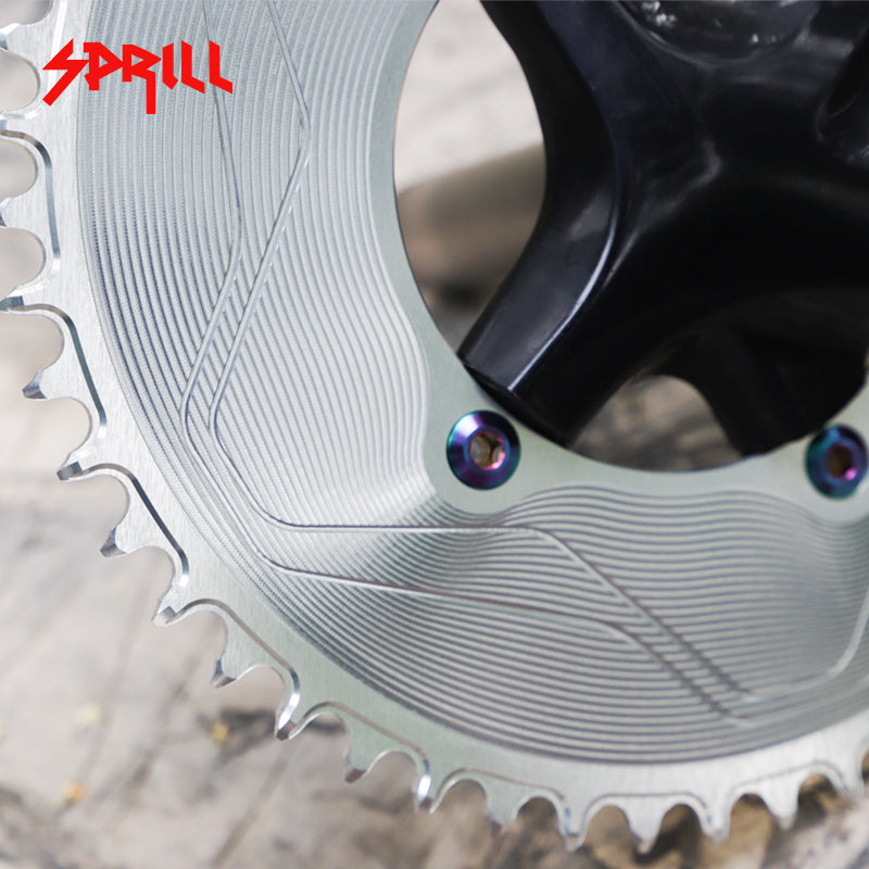 PASS QUEST SPRILL R800 R7000 3mm offset (4-bolt AERO) Round Narrow Wide Chainring