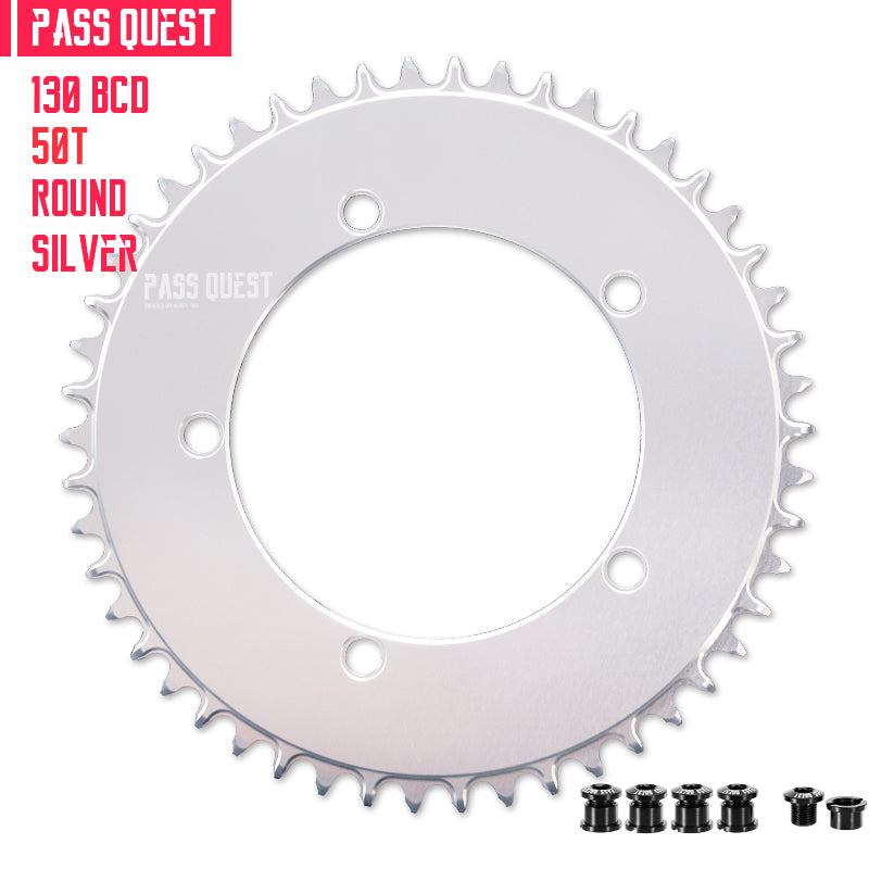 130 BCD (5-bolt AERO) Round Narrow Wide Chainring