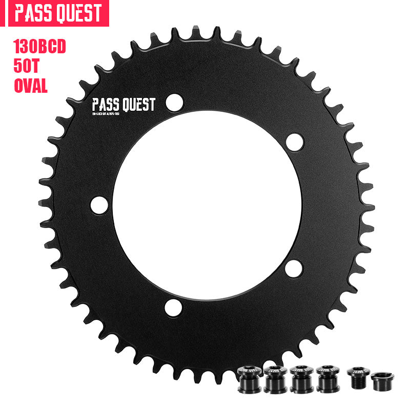 130 BCD (5-bolt AERO) Oval Narrow Wide Chainring