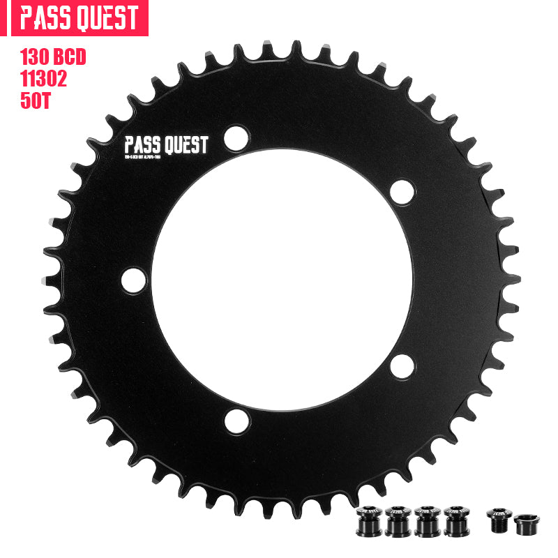 130 BCD (5-bolt AERO) Round Narrow Wide Chainring