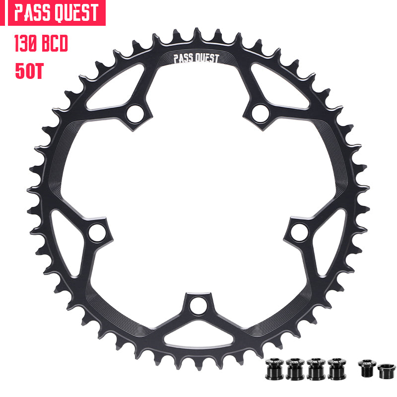 130 BCD (5-bolt) Round Narrow Wide Chainring