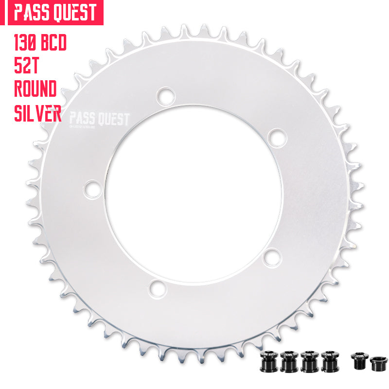 130 BCD (5-bolt AERO) Round Narrow Wide Chainring