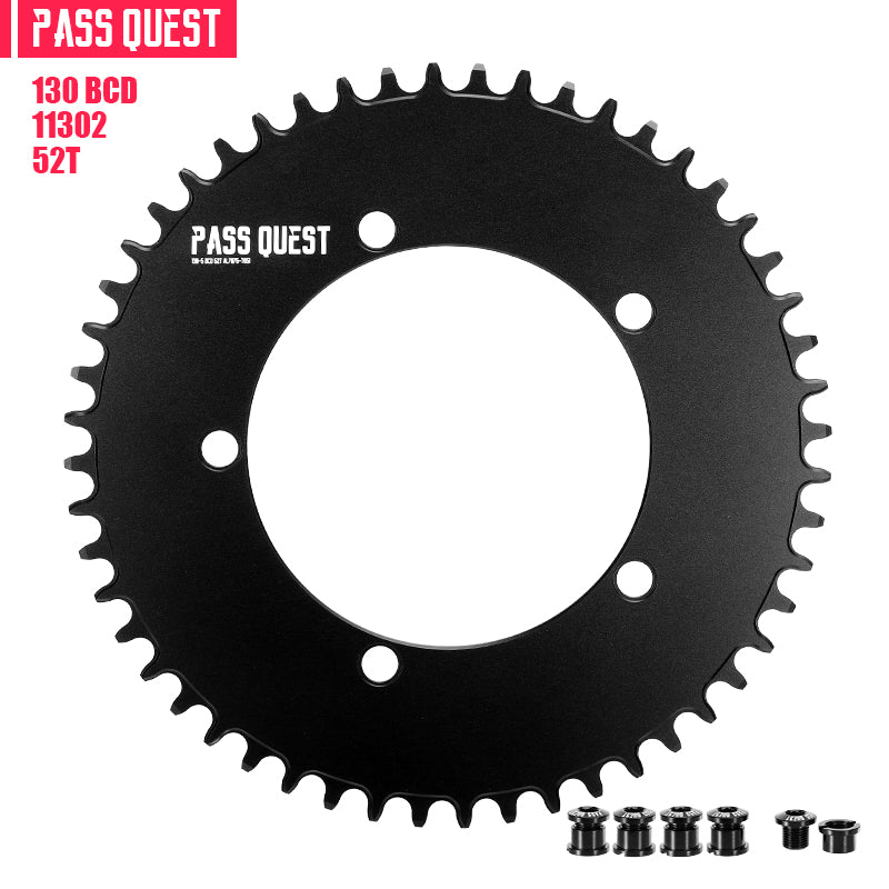 130 BCD (5-bolt AERO) Round Narrow Wide Chainring