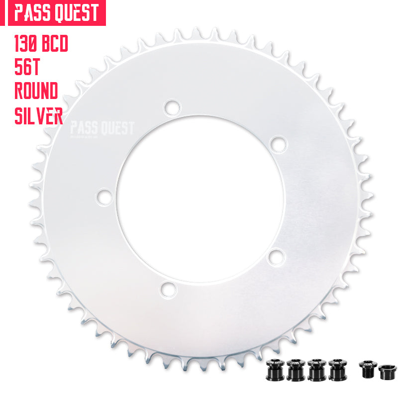 130 BCD (5-bolt AERO) Round Narrow Wide Chainring