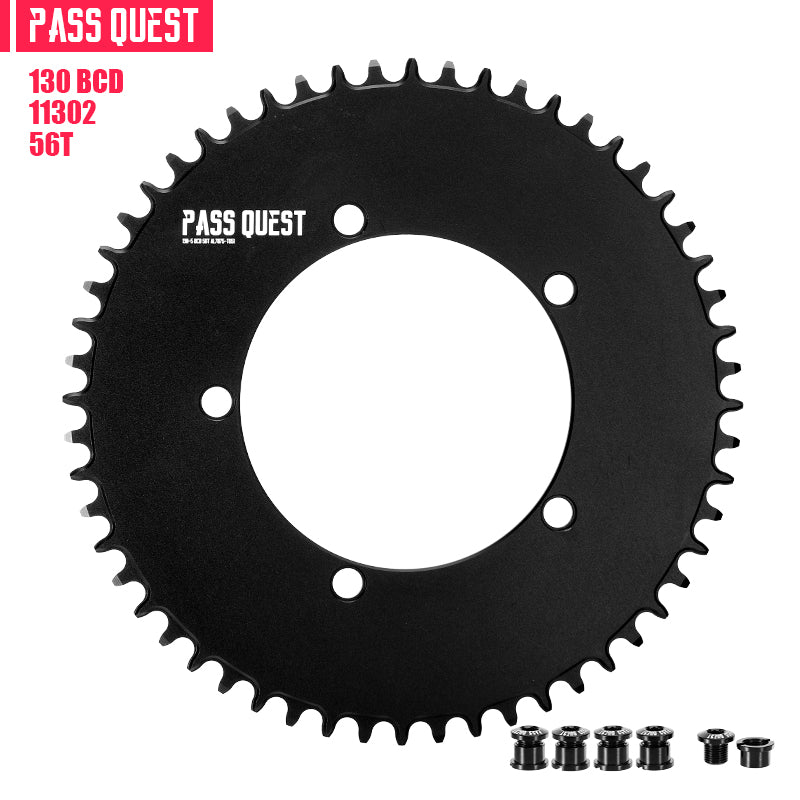 130 BCD (5-bolt AERO) Round Narrow Wide Chainring