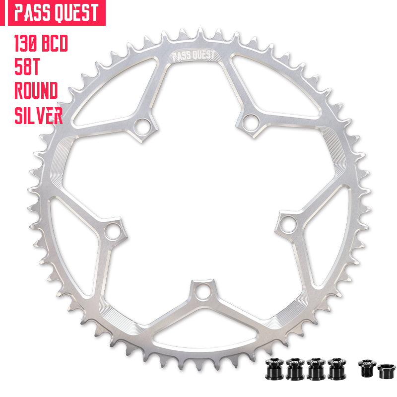 130 BCD (5-bolt) Round Narrow Wide Chainring