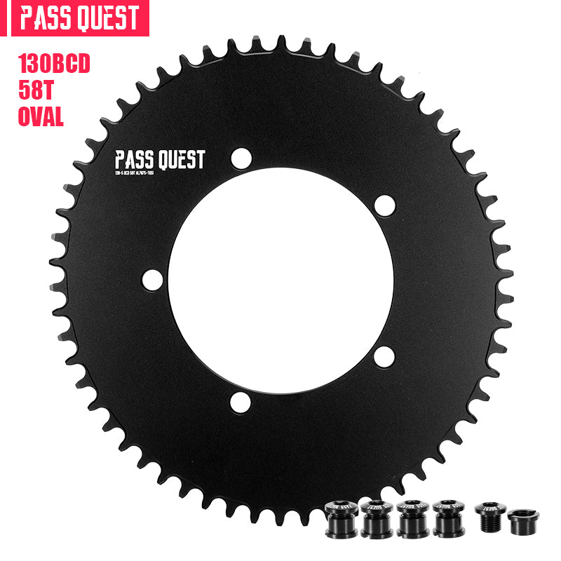 130 BCD (5-bolt AERO) Oval Narrow Wide Chainring