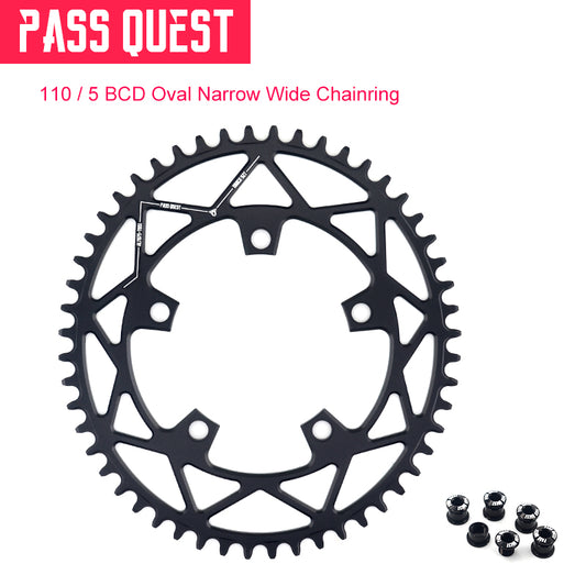 110BCD (5-bolt Oval) Road Bike Narrow Wide Chainring